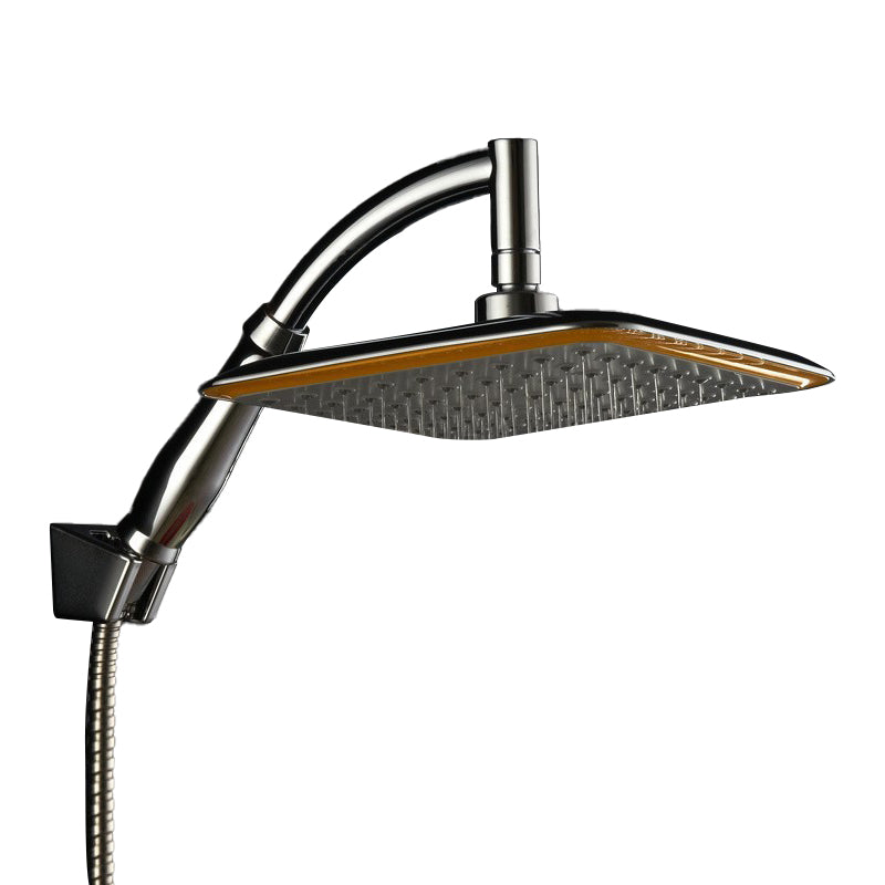 BowLift | Modern Square Shower Head Combo Chrome Rainfall Shower Head