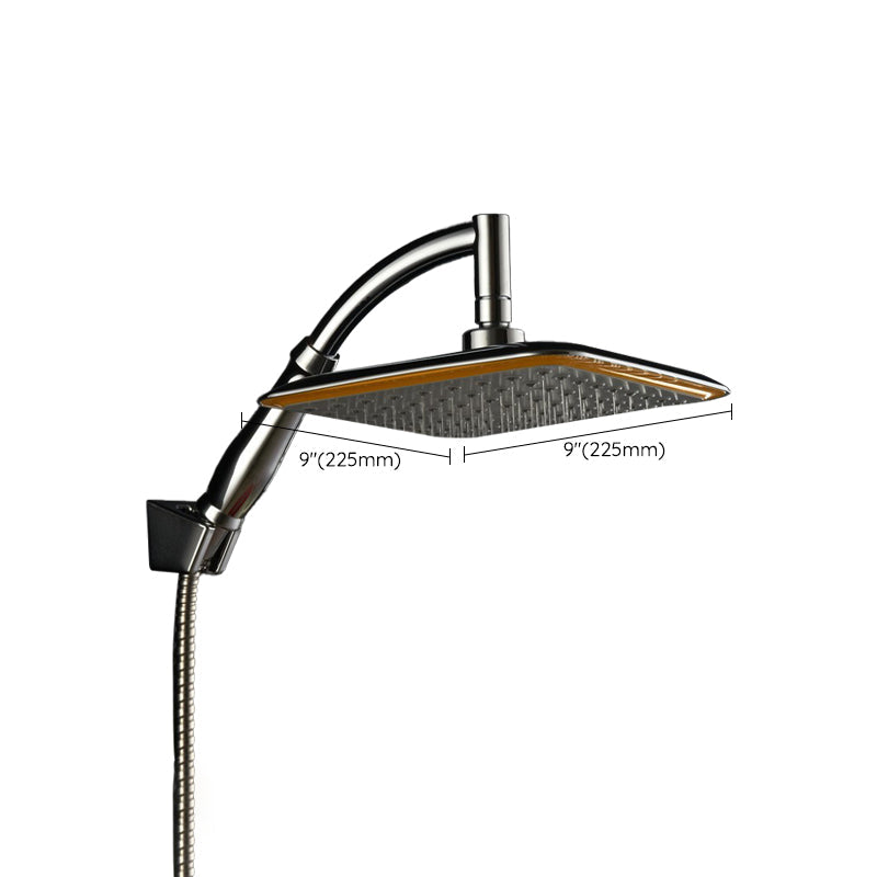 BowLift | Modern Square Shower Head Combo Chrome Rainfall Shower Head