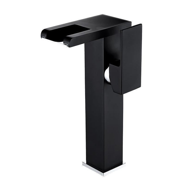 BowLift | Modern faucet for sink brass lever handles LED waterfall sink mixer