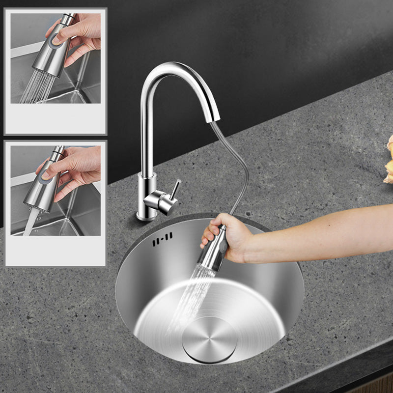 BowLift | Contemporary Style Kitchen Sink Stainless Steel Round Kitchen Sink