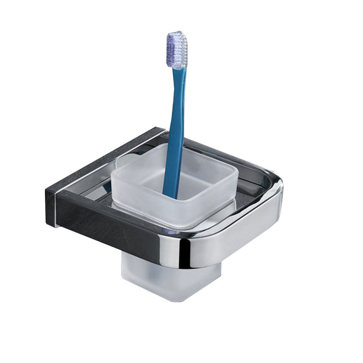 BowLift | Polished Chrome Modern Bathroom Accessory Set made of Stainless Steel Towel Holder/Soap Dish