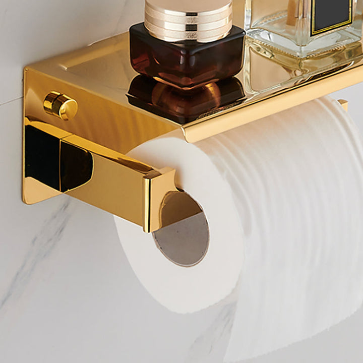BowLift | Modern Towel Bar Bathroom Hardware Set Bathroom Shelf Gold Bathroom Accessories Set