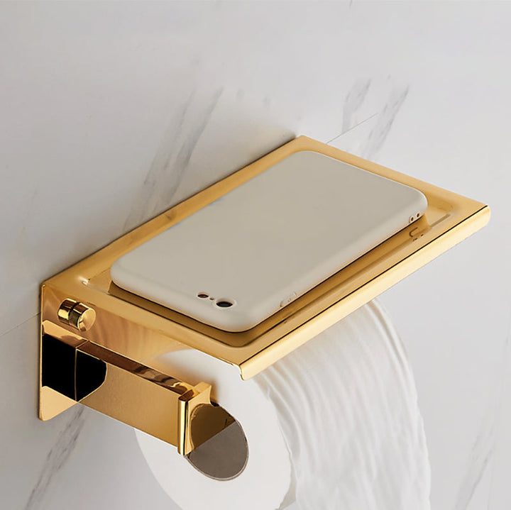BowLift | Modern Towel Bar Bathroom Hardware Set Bathroom Shelf Gold Bathroom Accessories Set