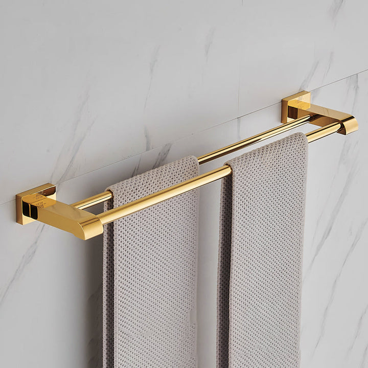 BowLift | Modern Towel Bar Bathroom Hardware Set Bathroom Shelf Gold Bathroom Accessories Set