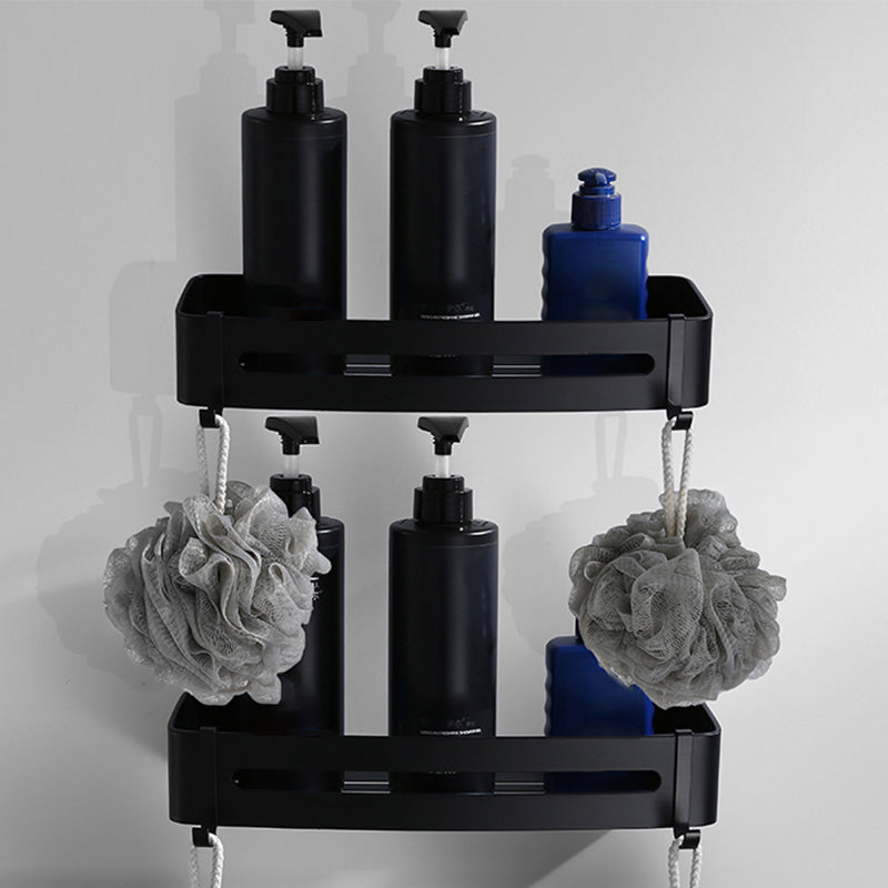 BowLift | Contemporary Bathroom Accessory Set Black Surface Bathrobe Hook/Towel Ring Bar