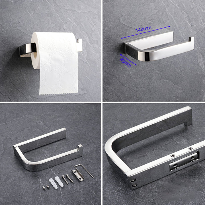 BowLift | Modern Bathroom Element Set Paper Holder Gray Towel Bar Bathroom Accessory Set