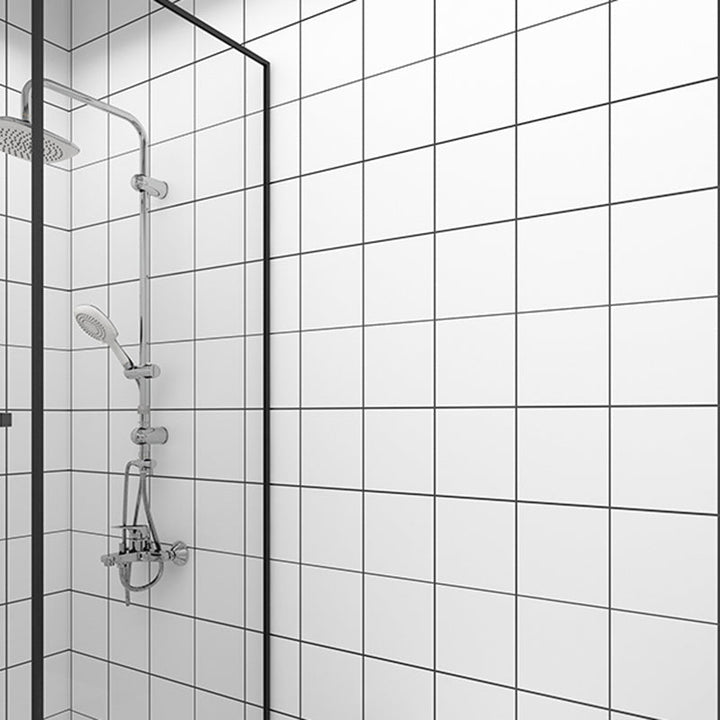 BowLift | Modern Peel & Stick Tile Plastic Grid Peel/Stick Splash Guard Tile for Shower