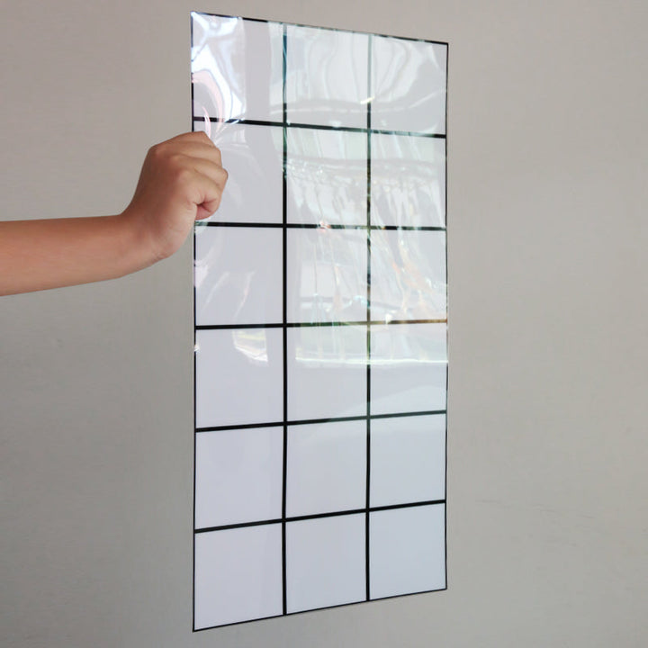 BowLift | Modern Peel & Stick Field Tiles Plastic Rectangular Grid 5-Pack Wallpaper for the Kitchen