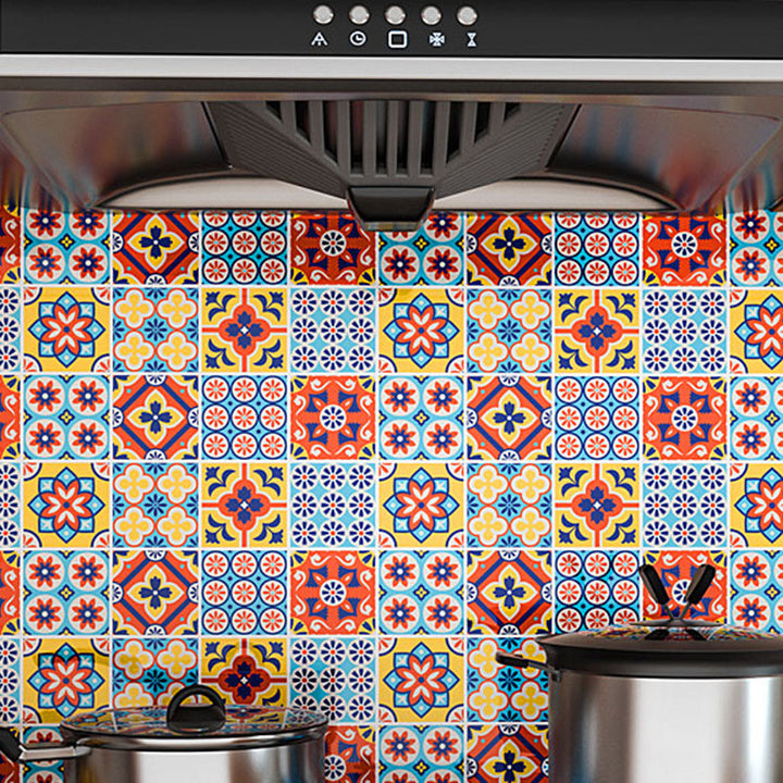 BowLift | Modern Peel & Stick Field Tiles Plastic Rectangular Grid 5-Pack Wallpaper for the Kitchen