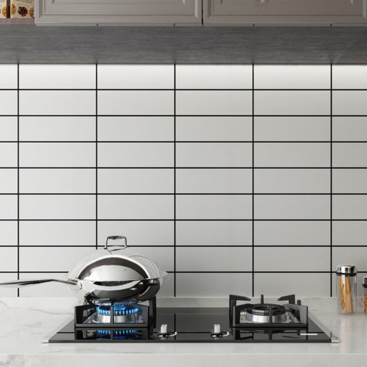 BowLift | Modern Peel & Stick Field Tiles Plastic Rectangular Grid 5-Pack Wallpaper for the Kitchen