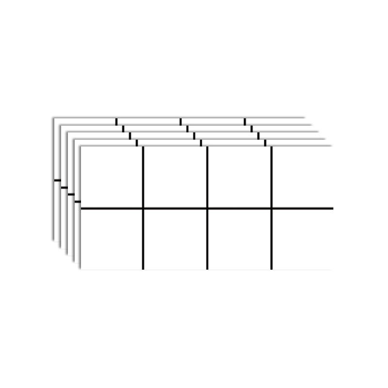BowLift | Modern Peel & Stick Field Tiles Plastic Rectangular Grid 5-Pack Wallpaper for the Kitchen