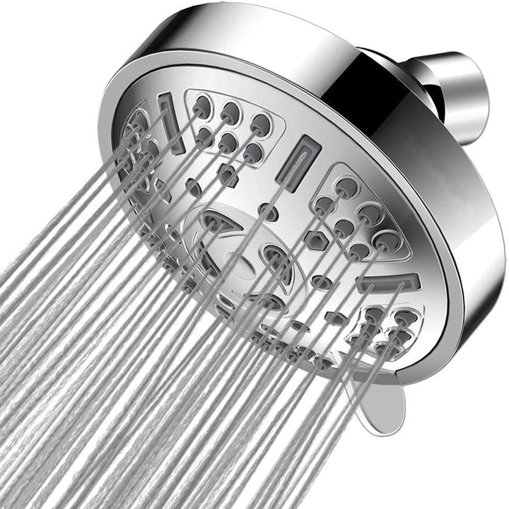 BowLift | Modern Style Festive Shower Head in Silver 9 Settings Wall Mounted Shower Head