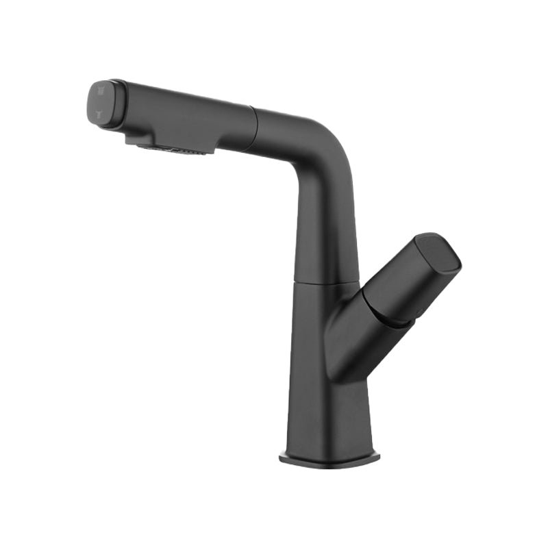 BowLift | Brass Contemporary Sink Faucet Pull-Out Round Bathroom Faucet