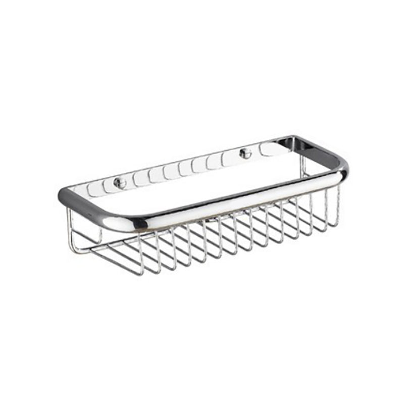 BowLift | Polished Chrome Modern Bathroom Accessory Set Silver Towel Holder/Bath Shelf