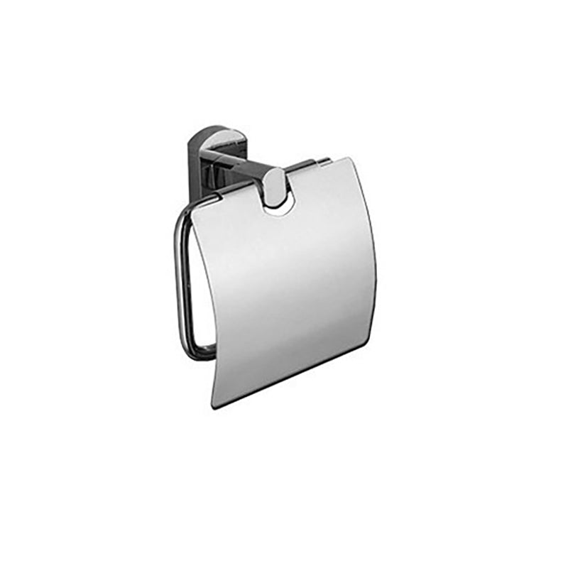 BowLift | Polished Chrome Modern Bathroom Accessory Set Silver Towel Holder/Bath Shelf