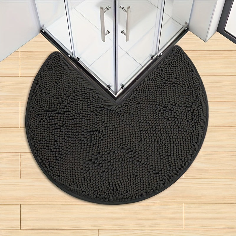 BowLift | Round Luxury Chen Bath Mat Ultra-Soft Chenille – Anti-Slip & Quick Drying