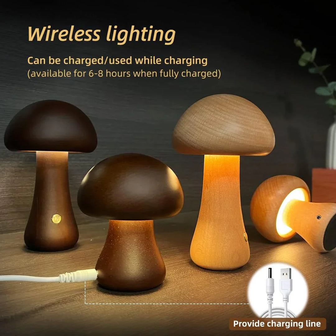 Atmospheric Wooden LED Night Light Bowlift