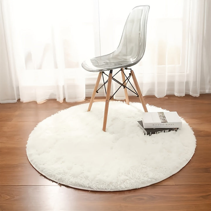 Cozy round plush rug – Ultra-soft rug for living room & bedroom | Bowlift