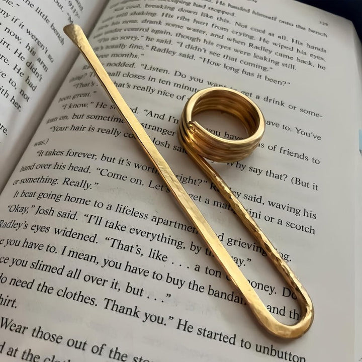 BowLift | Metal Thumb Ring Bookmark｜One-Handed Page Holder for Effortless Reading