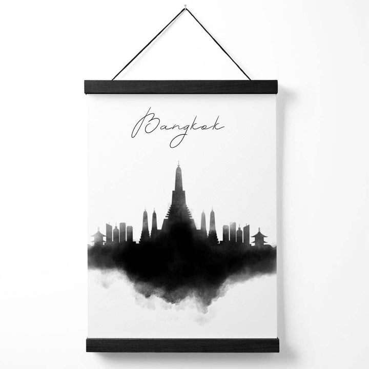 Bangkok Watercolor Skyline City Poster with Hanger | Bowlift
