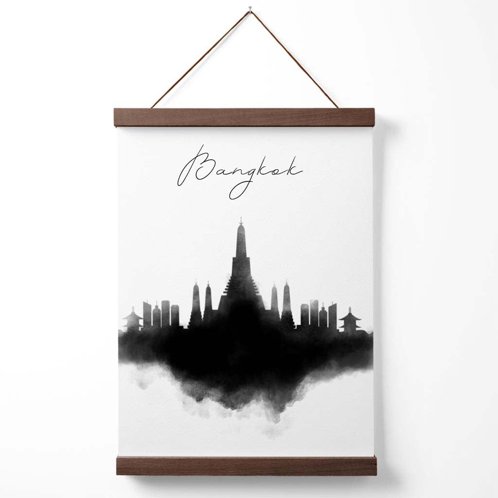 Bangkok Watercolor Skyline City Poster with Hanger | Bowlift