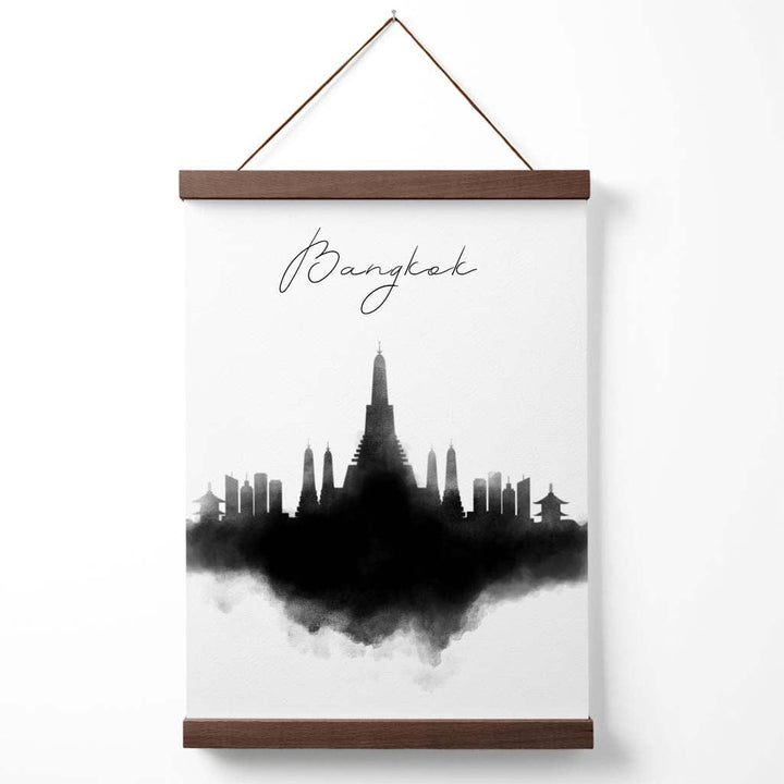 Bangkok Watercolor Skyline City Poster with Hanger | Bowlift