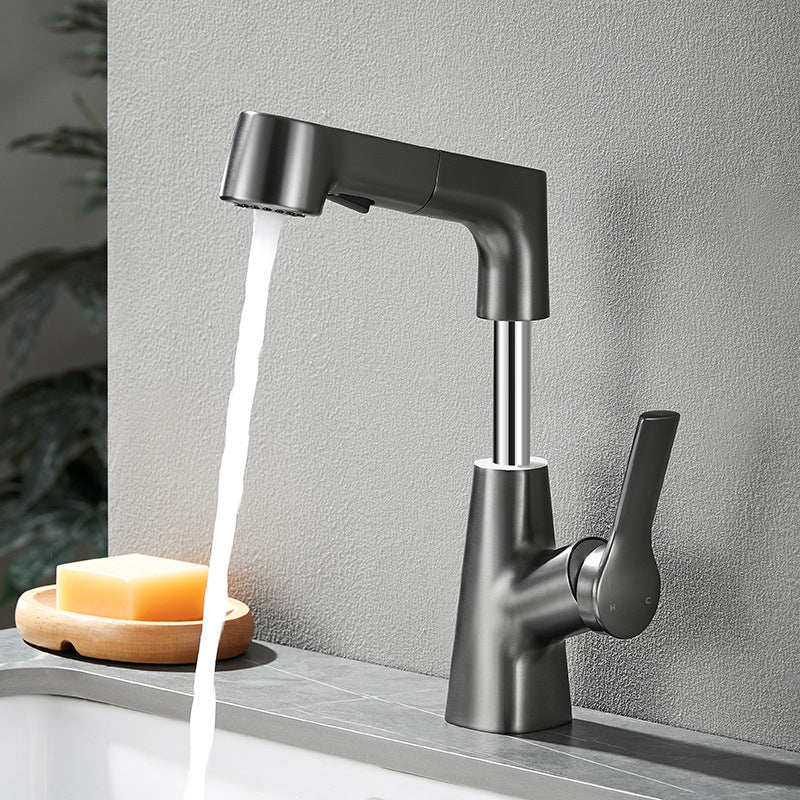BowLift | Modern Single Color Faucet Metal Center Connection Basin Faucet for Bathroom