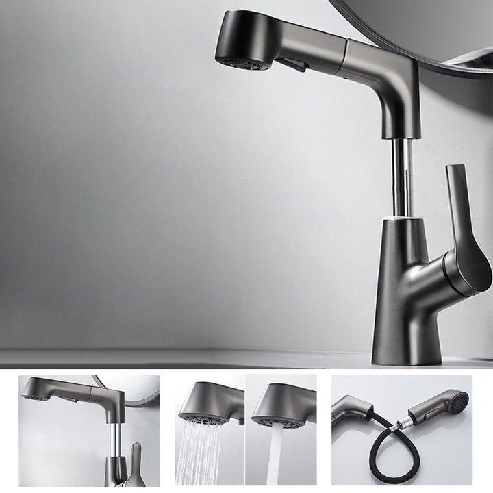 BowLift | Modern Single Color Faucet Metal Center Connection Basin Faucet for Bathroom