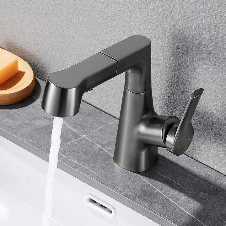 BowLift | Modern Single Color Faucet Metal Center Connection Basin Faucet for Bathroom