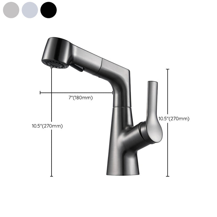 BowLift | Modern Single Color Faucet Metal Center Connection Basin Faucet for Bathroom