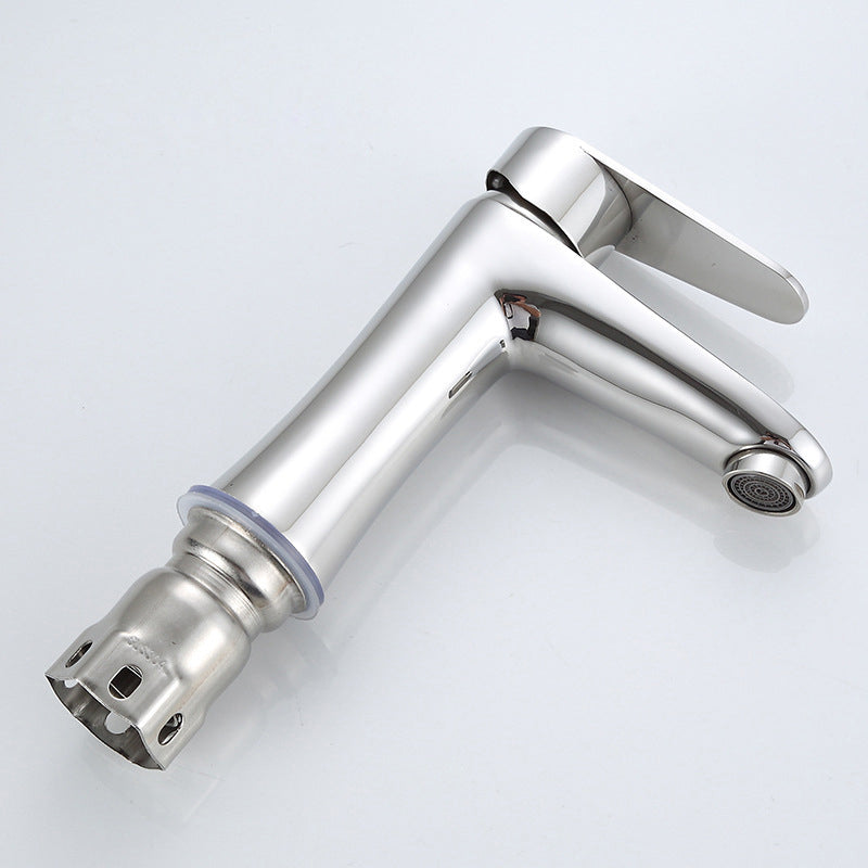 BowLift | Modern Basin Tap Monochrome Center Mount Low Arc Faucet for Bathroom