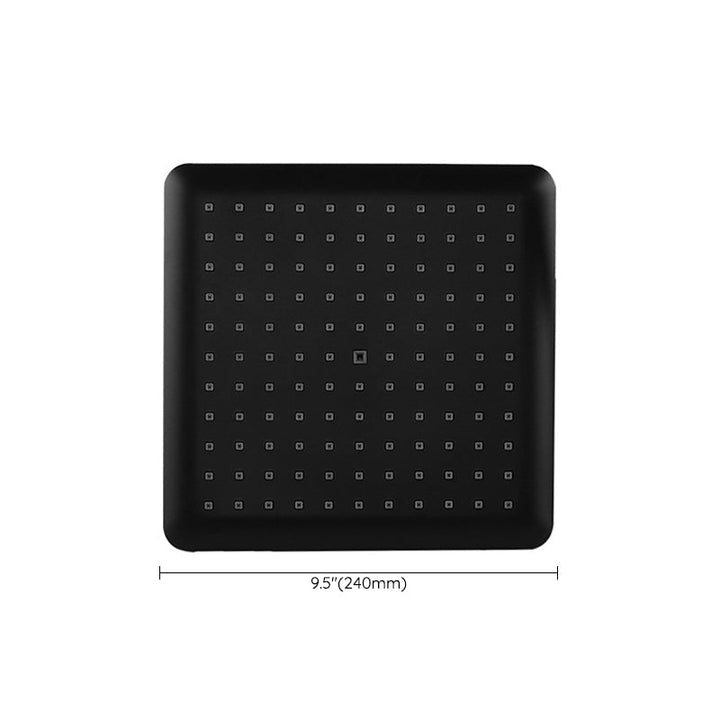 BowLift | Modern square matte black shower head rainfall shower head combo