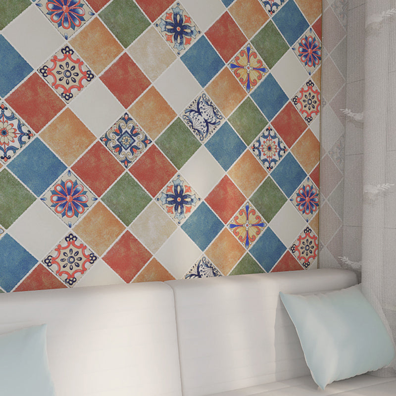 BowLift | Rectangular Wall Tile for Peeling and Applying Geometric Print Kitchen Wallpaper