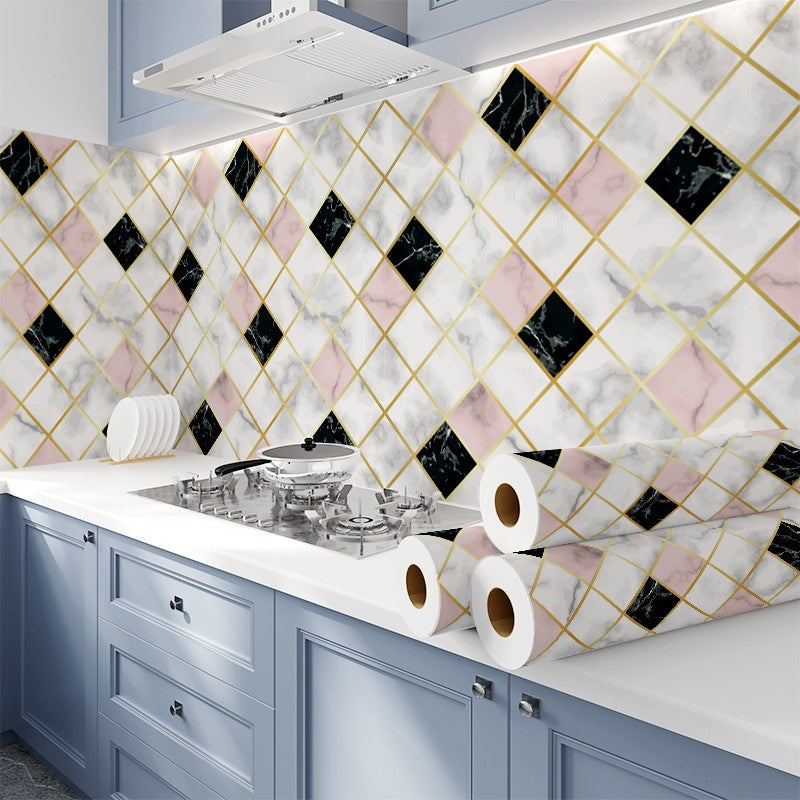 BowLift | Modern Peel & Stick Mosaic Tiles Plastic Grid Peel and Stick Backsplash for the Kitchen