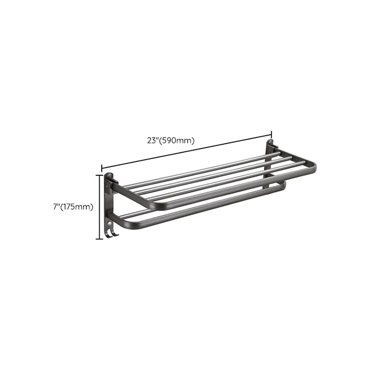 BowLift | Modern Bathroom Fixture Set Towel Bar Gray Bathroom Shelf Bathroom Set