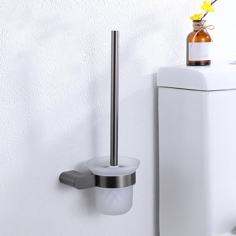 BowLift | Dark gray modern bathroom accessory set stainless steel bathroom accessory set