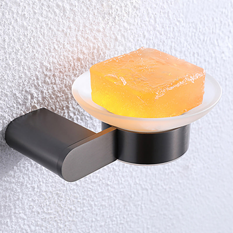 BowLift | Dark gray modern bathroom accessory set stainless steel bathroom accessory set