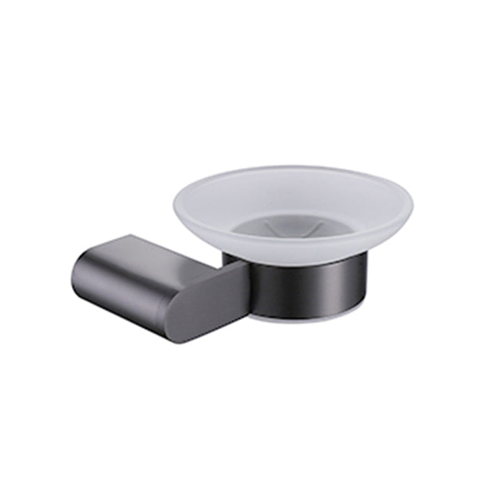 BowLift | Dark gray modern bathroom accessory set stainless steel bathroom accessory set