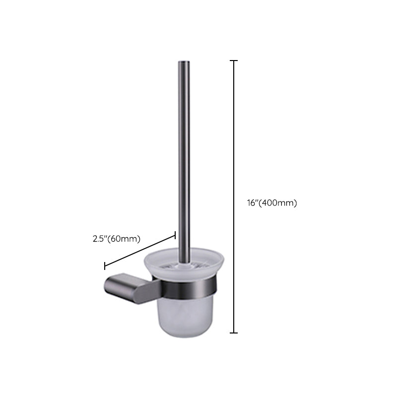 BowLift | Dark gray modern bathroom accessory set stainless steel bathroom accessory set