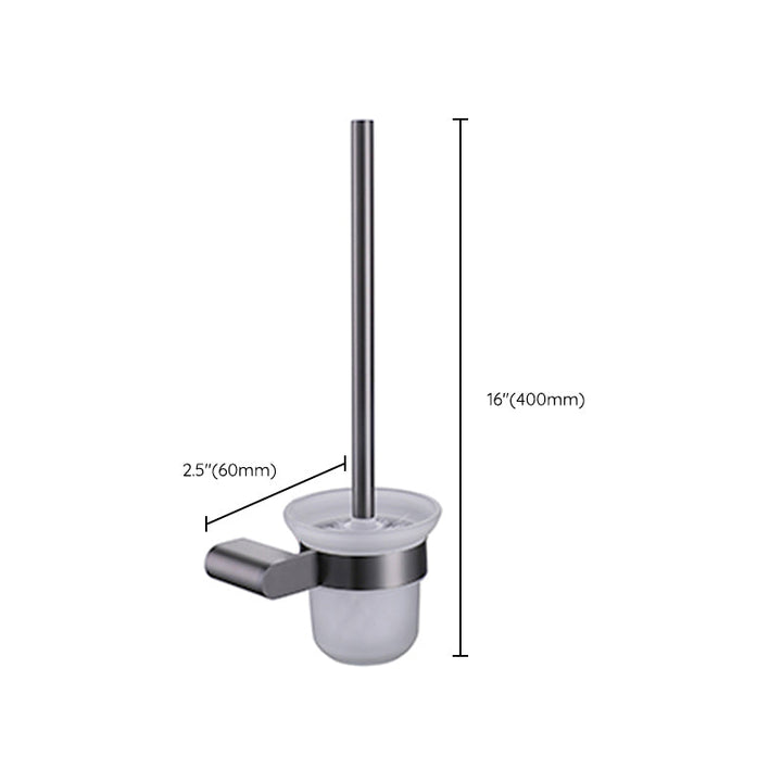 BowLift | Dark gray modern bathroom accessory set stainless steel bathroom accessory set