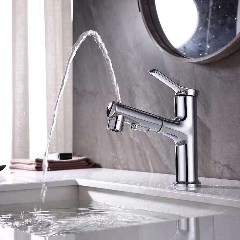 BowLift | Contemporary Sink Faucet Plian Low Arc Center-Set Bathroom Faucet
