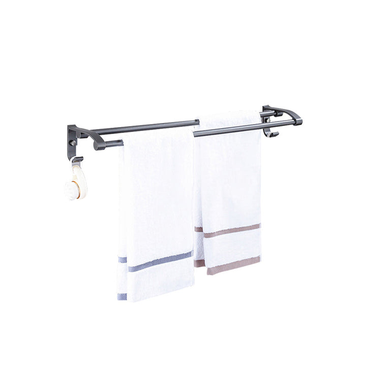 BowLift | Matt gray bathroom accessory set bathroom shelf/towel holder & paper holder included