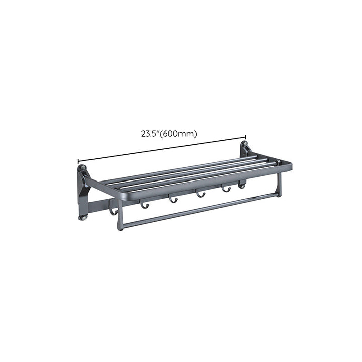 BowLift | Matt gray bathroom accessory set bathroom shelf/towel holder & paper holder included