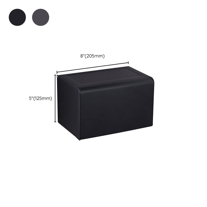 BowLift | Modern Bathroom Accessory Set Matte Black/Grey Bathroom Shelf/Towel Holder & Paper Holder