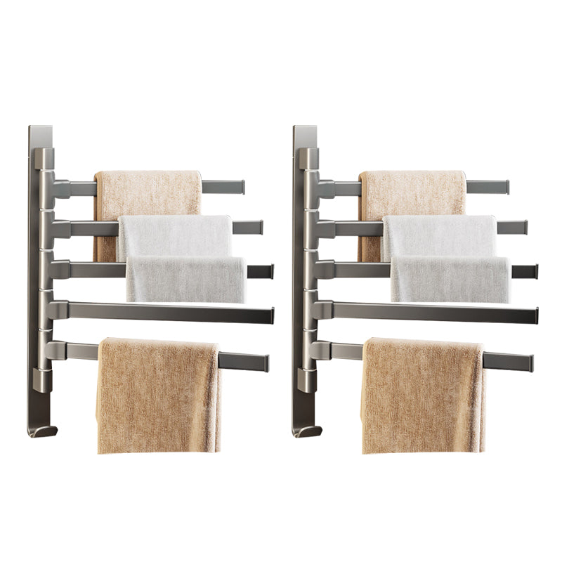 BowLift | Contemporary Gray Bathroom Accessory Set Aluminium Towel Holder