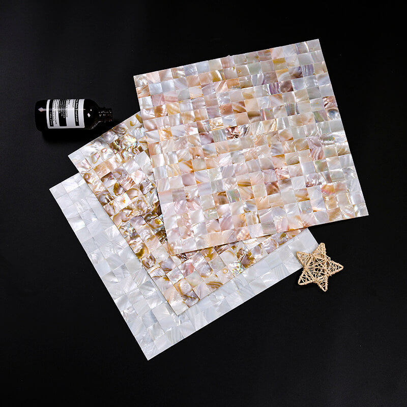 BowLift | Modern Peel-and-Stick Wall Tiles Stone Composite Grid Peel-and-Stick Tiles for the Shower
