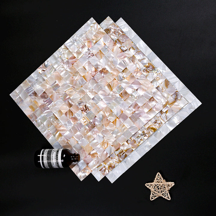 BowLift | Modern Peel-and-Stick Wall Tiles Stone Composite Grid Peel-and-Stick Tiles for the Shower