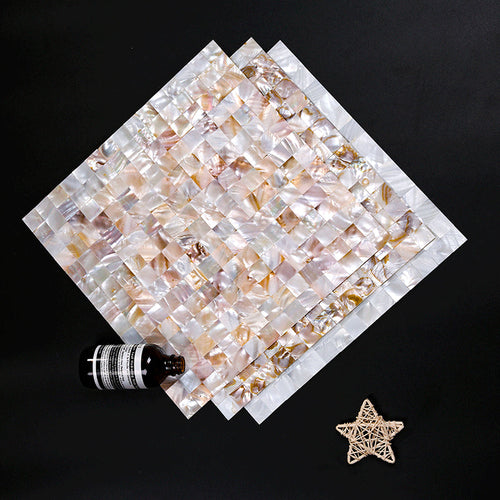 BowLift | Modern Peel-and-Stick Wall Tiles Stone Composite Grid Peel-and-Stick Tiles for the Shower