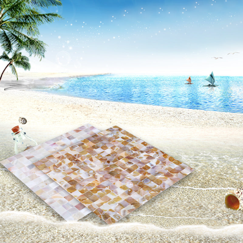 BowLift | Modern Peel-and-Stick Wall Tiles Stone Composite Grid Peel-and-Stick Tiles for the Shower