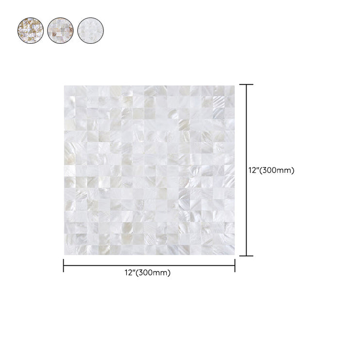 BowLift | Modern Peel-and-Stick Wall Tiles Stone Composite Grid Peel-and-Stick Tiles for the Shower